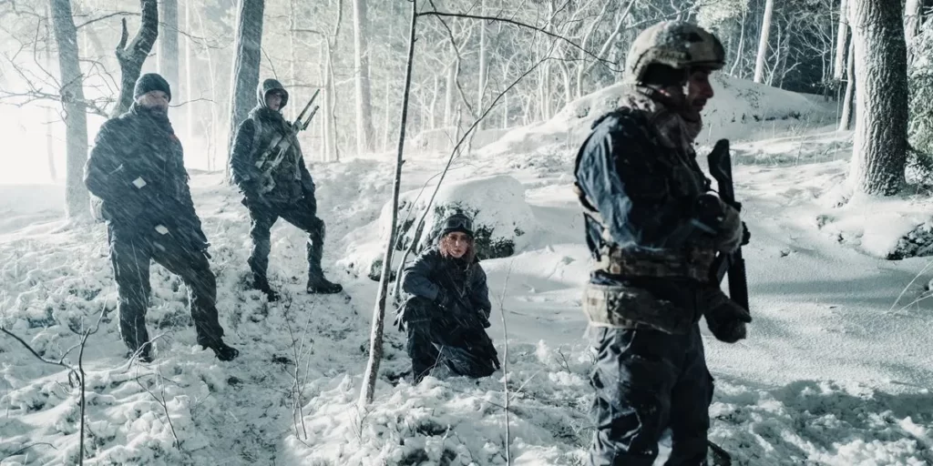 Black Crab soldiers in snow