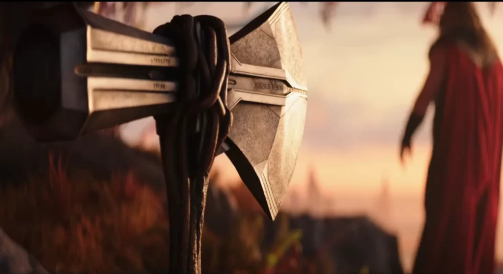 Thor's hammer in Love and thunder